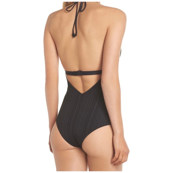 NWOT Tavik Emme Halter Ribbed One-Piece Swimsuit - Picture 3 of 9